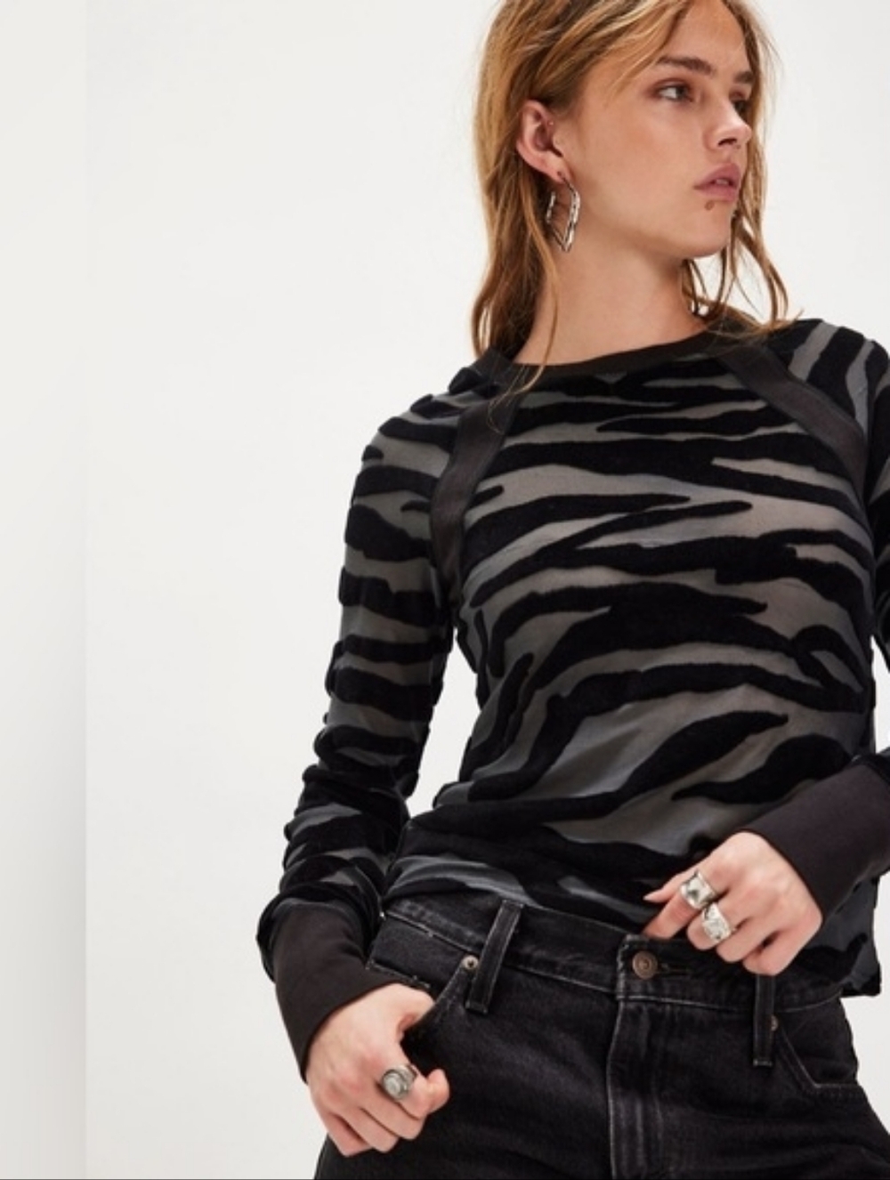 NWT We The Free So Lush Burnout Layering Top Large
